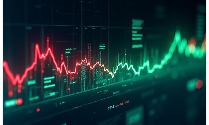 Diagramy ryzyka finansowego ze strzałkami wznoszącymi się i opadającymi